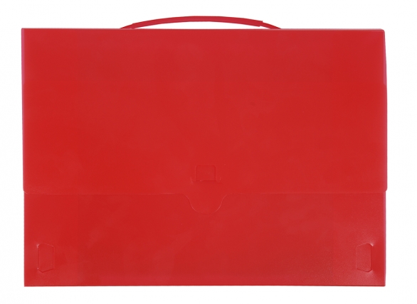 Bild 1 von PP-Sammelmappe, rot, A4 mit Griff, inkl. Steckverschluss, FH 65 mm, rot
