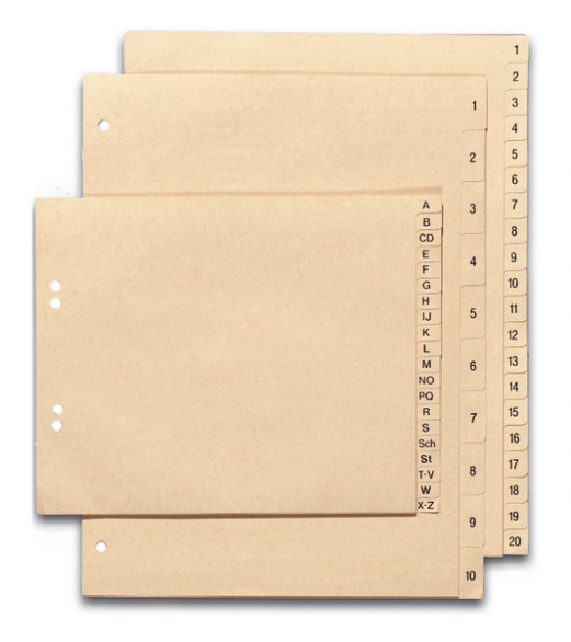 Bild 1 von Tauenpapier, Zahlen 1-5 A4, 297 x 210/225 mm, Eurolochung