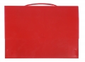 PP-Sammelmappe, rot, A4 mit Griff, inkl. Steckverschluss, FH 65 mm, rot